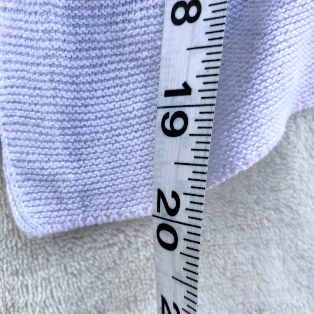 J. Jill Sweater Crop Open Cardigan Cropped White Textured Blue Tie-Dye - Picture 7 of 8